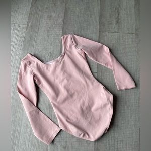 Bloch pink long sleeved dance leotard, size 4/5 years.